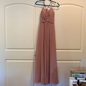 Azazie Haleigh Dusty Rose bridesmaids dress